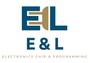 blue brown minimalist e l plug logo